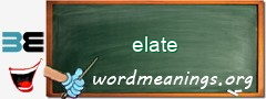 WordMeaning blackboard for elate